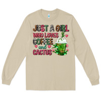 Mushroom Just A Girl Who Loves Coffee And Cactus Frappe Long Sleeve Tee - FaDigitalArtStudio