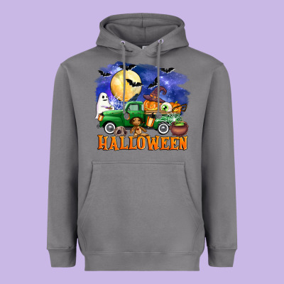 Halloween Truck Heavyweight Hoodie Designed By Adodesignshop