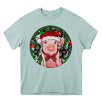 Arona Sitting Pig Christmas Heavy Core Tee - RanaPortraitStore