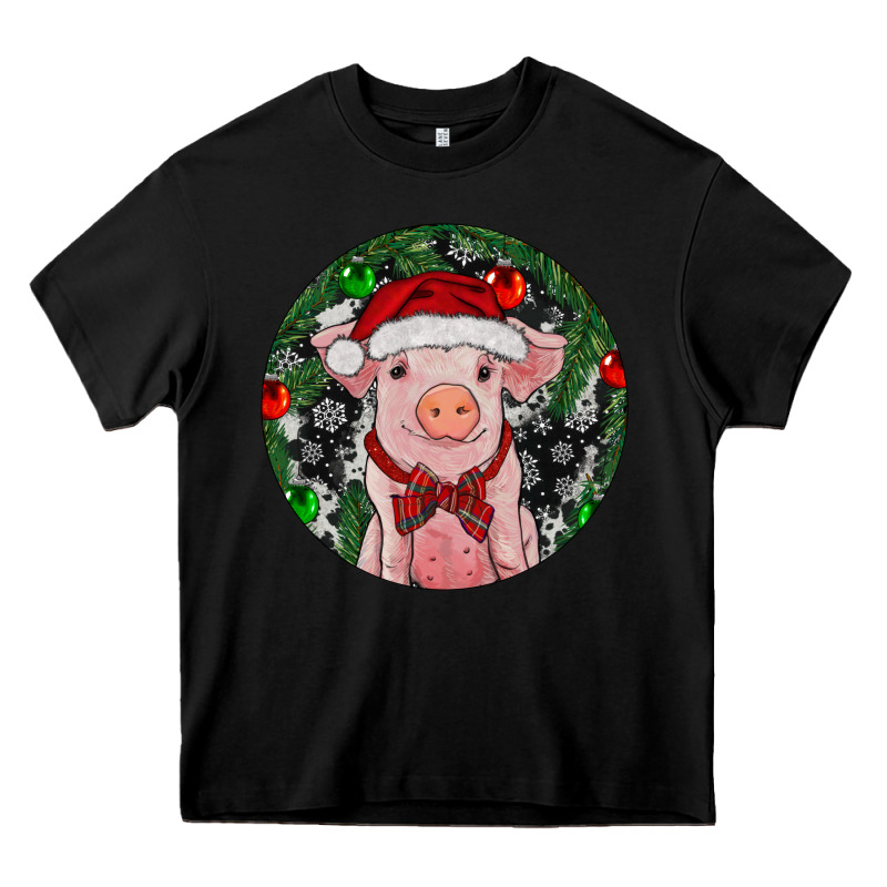 Sitting Pig Christmas Heavy Core Tee by RanaPortraitStore | Teevron