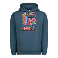 Pigment Midnight Navy money can't buy happiness but it can buy books whi Urban Hoodie - JahusDesignShop