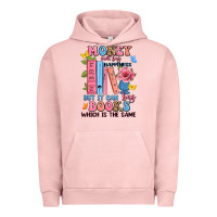 Pigment Salmon money can't buy happiness but it can buy books whi Urban Hoodie - JahusDesignShop