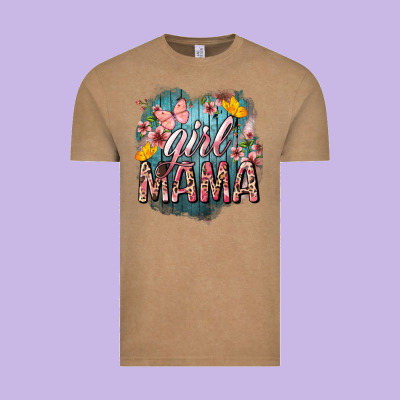 Girl Mama Butterfly Mother's Day Vintage Tee Designed By Howdyjamesfarm