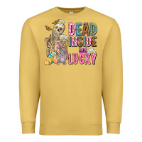 Antique Gold easter dead inside but lucky  with skeleton Premium Sweatshirt - AdoDesignShop