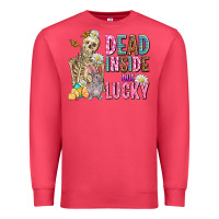 Cardinal easter dead inside but lucky  with skeleton Premium Sweatshirt - AdoDesignShop