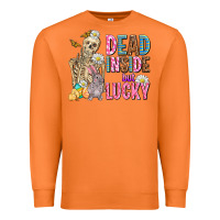 Carrot easter dead inside but lucky  with skeleton Premium Sweatshirt - AdoDesignShop