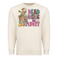 Sandshell easter dead inside but lucky  with skeleton Premium Sweatshirt - AdoDesignShop