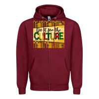 Burgundy do it for the culture juneteenth tumbler Zipper Hoodie - BarkalooDesign