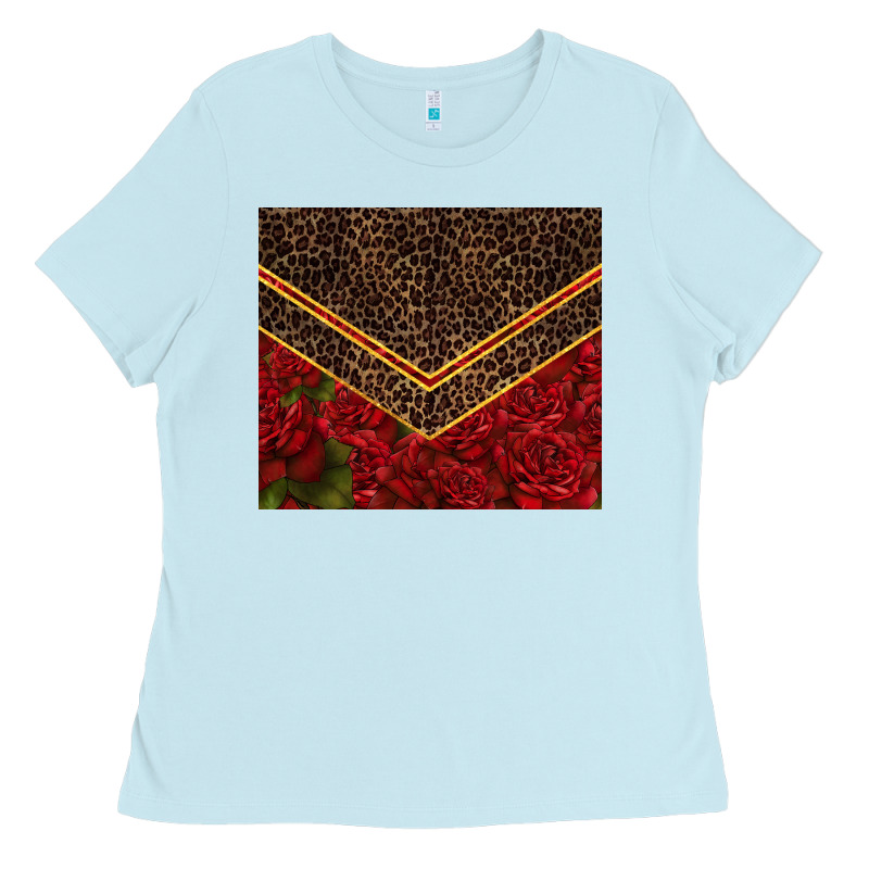 Red Roses With Leopard Ladies Tee by TumblerDesignByShophia | Teevron