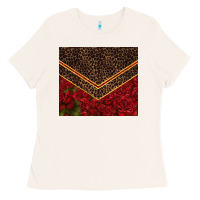 Bone red roses with leopard Ladies Tee - TumblerDesignByShophia