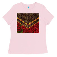 Bubblegum Pink red roses with leopard Ladies Tee - TumblerDesignByShophia