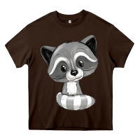 Chocolate Brown raccoon Heavy Core Tee - texasbilliewilder