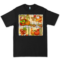 Black Hello Fall pumpkins Premium Tee - NancyCooperArtShop