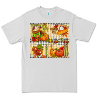 Dove Grey Hello Fall pumpkins Premium Tee - NancyCooperArtShop