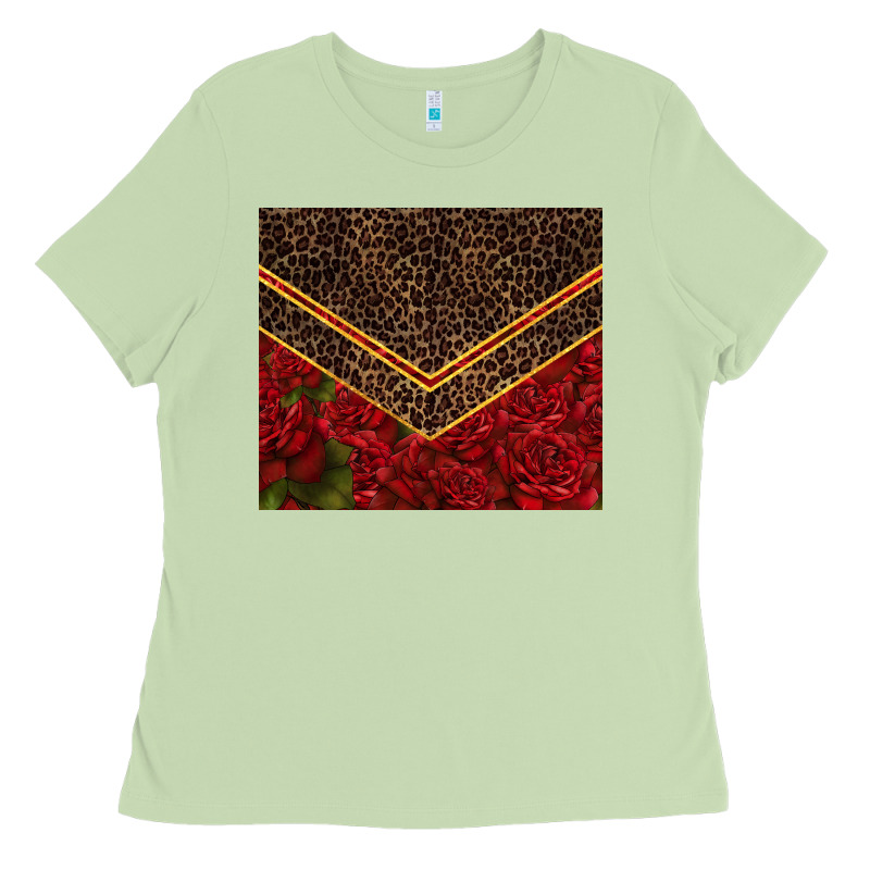 Red Roses With Leopard Ladies Tee by TumblerDesignByShophia | Teevron