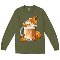 Army Green Fall Coffee Long Sleeve Tee - FaDigitalArtStudio