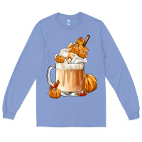 Colony Blue Fall Coffee Long Sleeve Tee - FaDigitalArtStudio