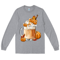 Heather Grey Fall Coffee Long Sleeve Tee - FaDigitalArtStudio
