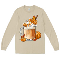 Mushroom Fall Coffee Long Sleeve Tee - FaDigitalArtStudio