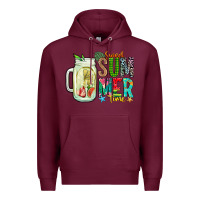 Burgundy sweet summer time Premium Hoodie - CowhideDigitalArt