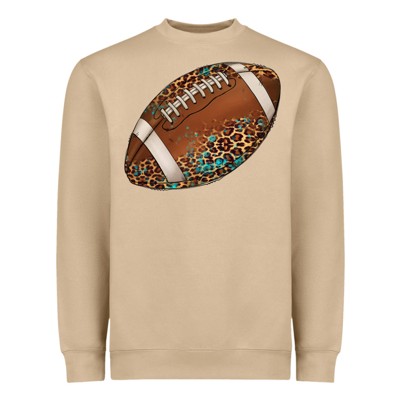 Western Football Leopard Turquoise Pattern Heavyweight Sweatshirt by Artiststas | Teevron