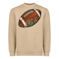 Mushroom western football leopard turquoise pattern Heavyweight Sweatshirt - Artiststas