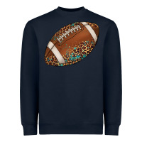 Navy western football leopard turquoise pattern Heavyweight Sweatshirt - Artiststas