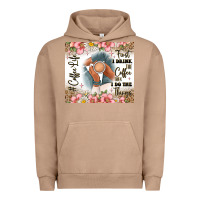 Pigment Burro first i drink the coffee then i do the things Urban Hoodie - JahusDesignShop