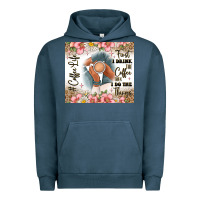 Pigment Midnight Navy first i drink the coffee then i do the things Urban Hoodie - JahusDesignShop