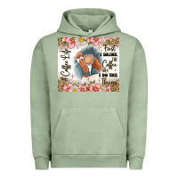 Pigment Oil Green first i drink the coffee then i do the things Urban Hoodie - JahusDesignShop