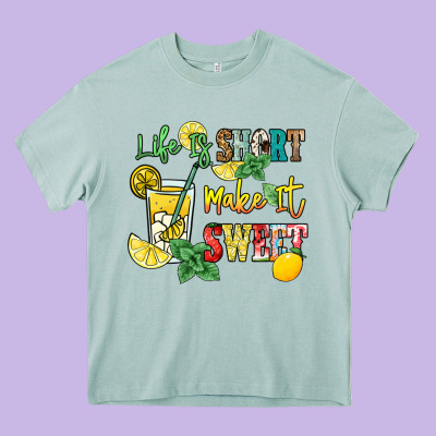 Life Is  Make It Sweet Heavy Core Tee Designed By Nancycooperartshop