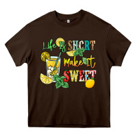 Chocolate Brown life is  make it sweet Heavy Core Tee - NancyCooperArtShop