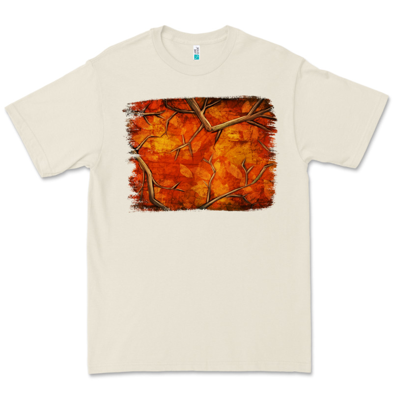 Orange Hunter Camouflage Pattern Brushstroke Premium Tee by Jasminsmagicworld | Teevron