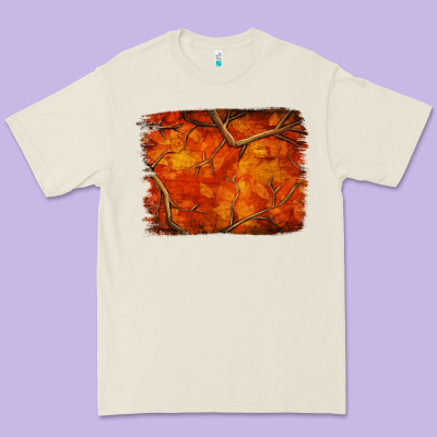 Orange Hunter Camouflage Pattern Brushstroke Premium Tee Designed By Jasminsmagicworld