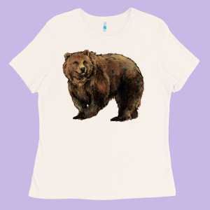 Grizzly Bear Ladies Tee Designed By Howdyjamesfarm