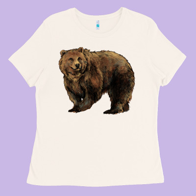 Grizzly Bear Ladies Tee Designed By Howdyjamesfarm