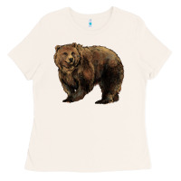 Bone Grizzly Bear Ladies Tee - HowdyJamesFarm