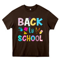 Chocolate Brown back to school Heavy Core Tee - NancyCooperArtShop