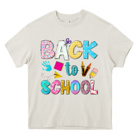 Cream back to school Heavy Core Tee - NancyCooperArtShop