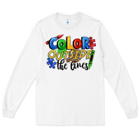 White Color outside the lines Long Sleeve Tee - FaDigitalArtStudio