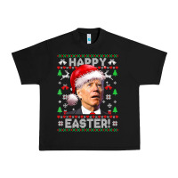 Black Santa Joe Biden Happy Easter Ugly Christmas Urban Heavy Tee - maiPhamDesign