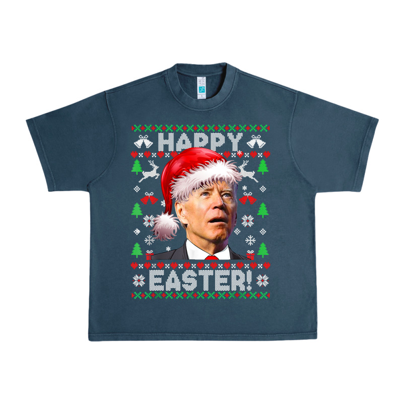 Santa Joe Biden Happy Easter Ugly Christmas Urban Heavy Tee by maiPhamDesign | Teevron