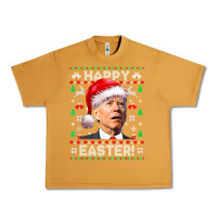 Peanut Butter Santa Joe Biden Happy Easter Ugly Christmas Urban Heavy Tee - maiPhamDesign