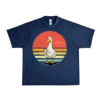Navy Retro Vintage Duck Urban Heavy Tee - maiPhamDesign