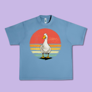 Retro Vintage Duck Urban Heavy Tee Designed By Maiphamdesign