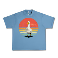 Pebble Blue Retro Vintage Duck Urban Heavy Tee - maiPhamDesign