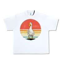 White Retro Vintage Duck Urban Heavy Tee - maiPhamDesign