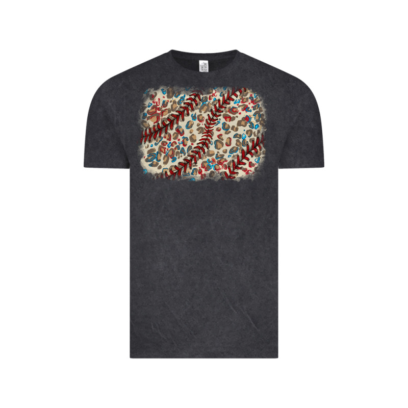 Baseball Leopard Glitter Background Vintage Tee by HowdyJamesFarm | Teevron