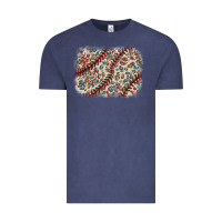 Vintage Denim Baseball leopard glitter background Vintage Tee - HowdyJamesFarm