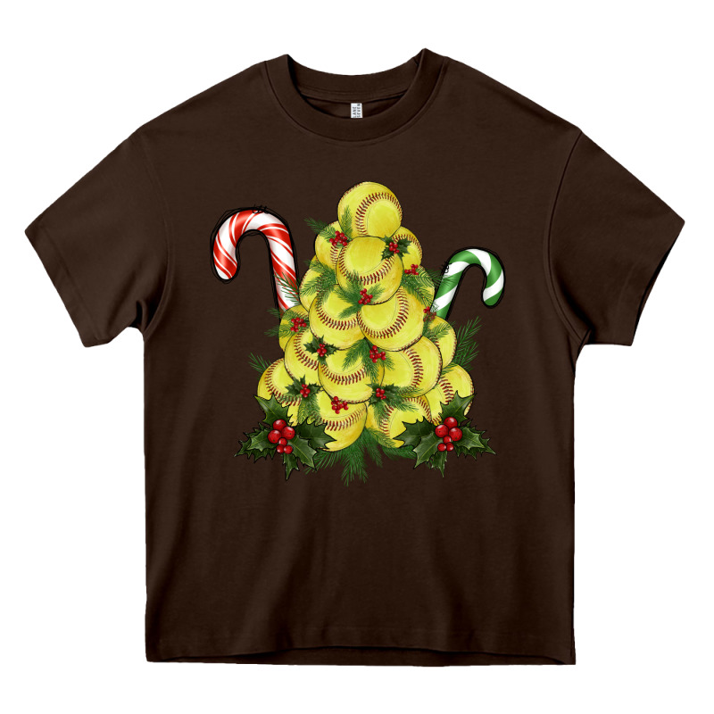 Lightning Softball Christmas Tree Heavy Core Tee by RanaPortraitStore | Teevron